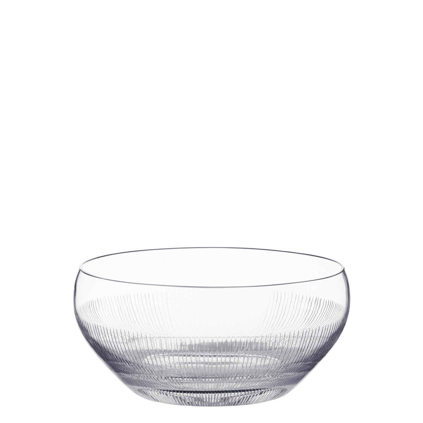 Saladeira Lenora – Cristal com Textura Vertical