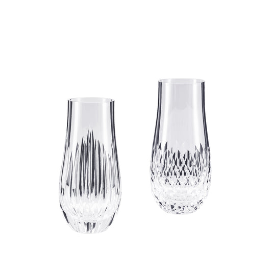 Dupla de Vasos em Cristal Lapidado – Lumière & Solenne