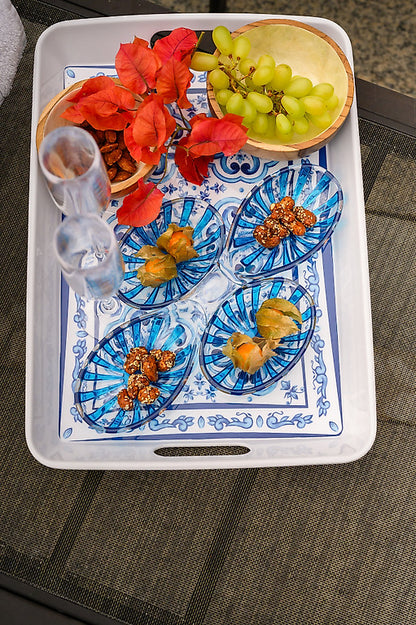 Bandeja de Servir com alca Blues em Melamina