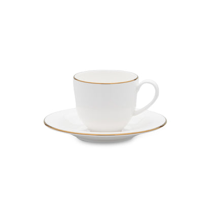Xícaras de Café com Pires Gold –  6 unidades