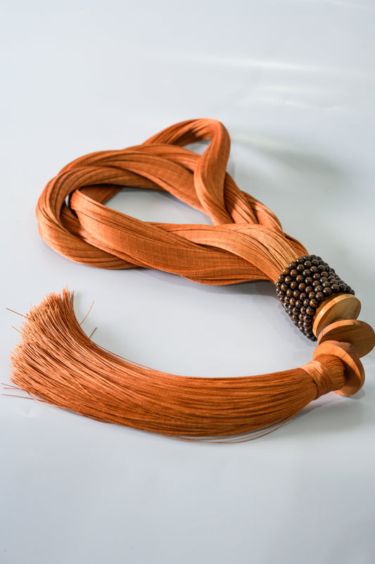 Colar Seda Aros Madeira